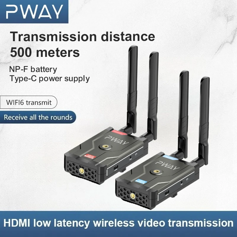 

PWAY 500M HDMI Wireless Transmitter and Receiver Support One To Many Scenarios Ensures Low LatencyFor TV/DSLR/ Projector/Laptop
