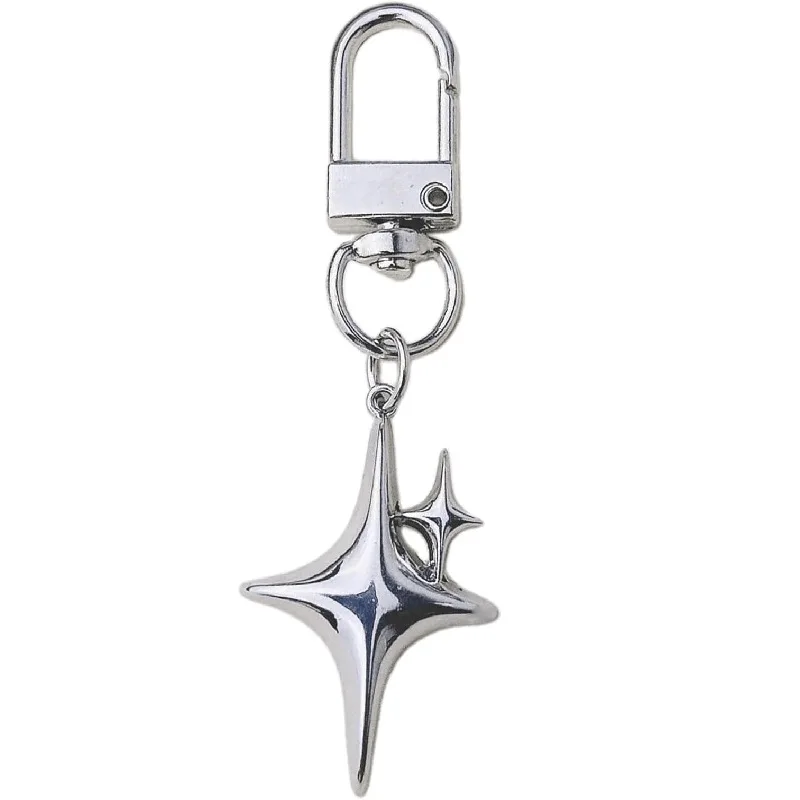 Y2K Schlüsselanhänger Stern Mond Metall Schlüsselanhänger für Frauen Männer Freundschaft Geschenk Handtasche Dekoration handgemachten Schmuck