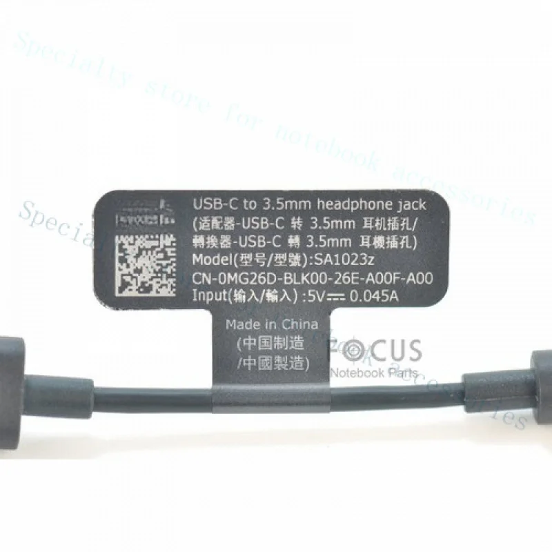 A++  for Dell XPS USB-C To 3.5mm Headphone JACK CX3193 Chip 32-bit 384kH SA1023z 0MG26D