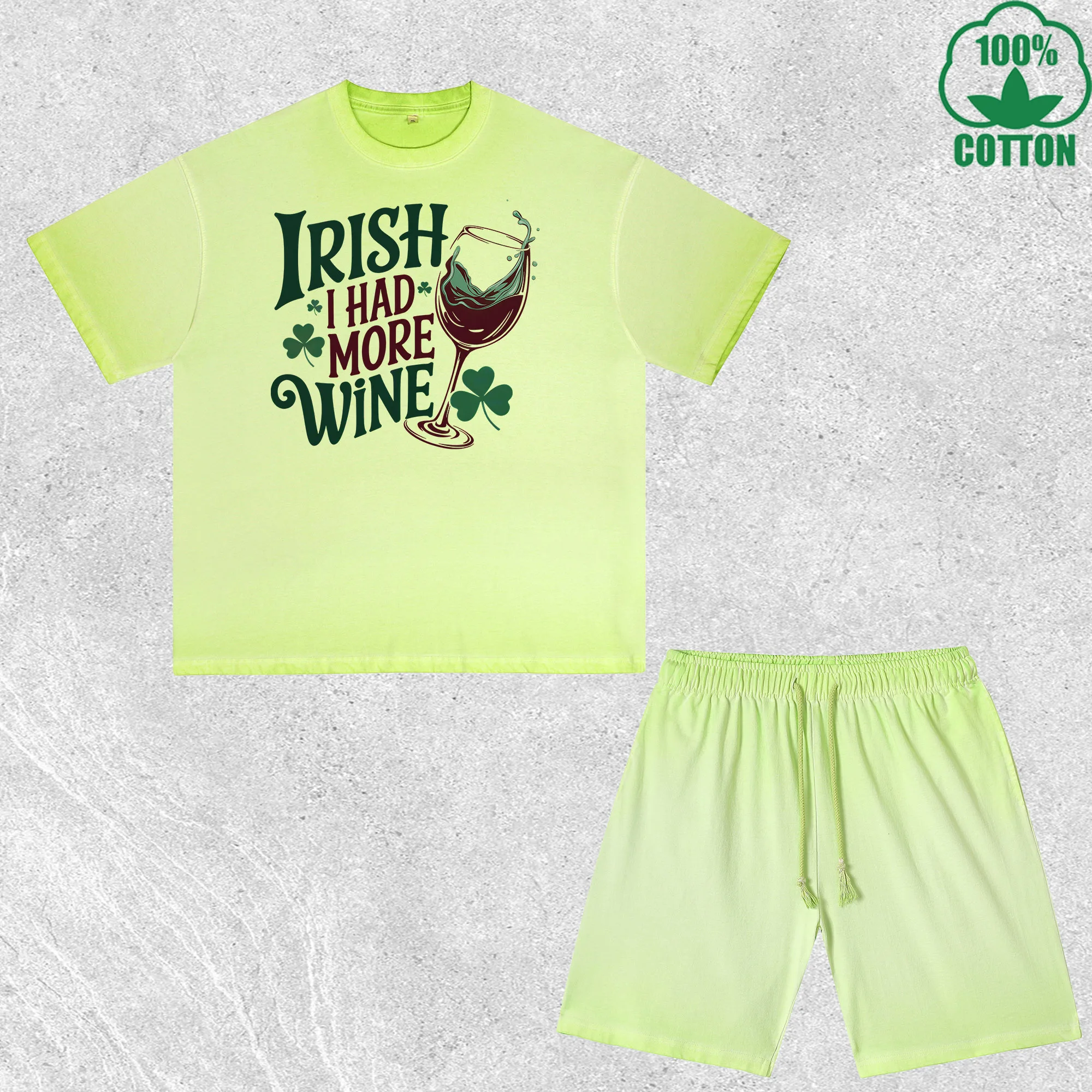 

Комплект из футболки и шорт Hobby Patricks Day с принтом, эффектом потертости, разноцветный, свободный крой, модный, 100% хлопок, выгодный набор