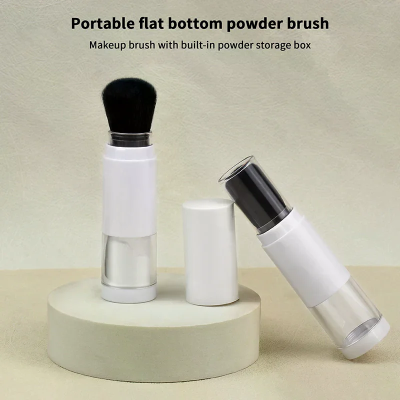 Multifunctionele 2-in-1 foundationborstel Make-upborstel Lege reisblush met hervulbare losse poederfles Make-up schoonheidshulpmiddelen