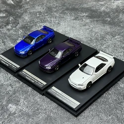 Motorhelix  MH  1/64 NISSAN SKYLINE  GT-R(R34)Z-TUNE Static display model Sports car model Metal collection birthday gift