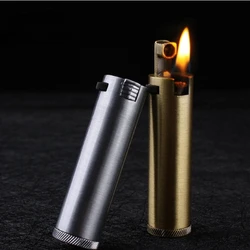 New Kerosene Side Pulley Flint Lighter, Metal Body, Creative Personality, Retro Men's Gift, Cigarette Accessories, Gadgets