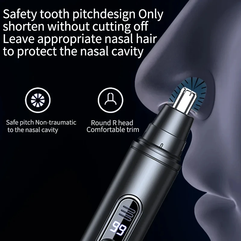 Mini Pocket Nose Hair Trimmer Painless Clipper Nose Ears Hair Eyebrow Waterproof Portable Trimmer