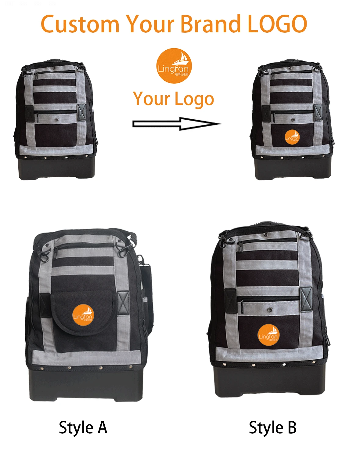 Livingfun New Style Custom logo Large Capacity Durable Tool Bag Backpacks Tool Backpack For Electrician Tool Storage Bag