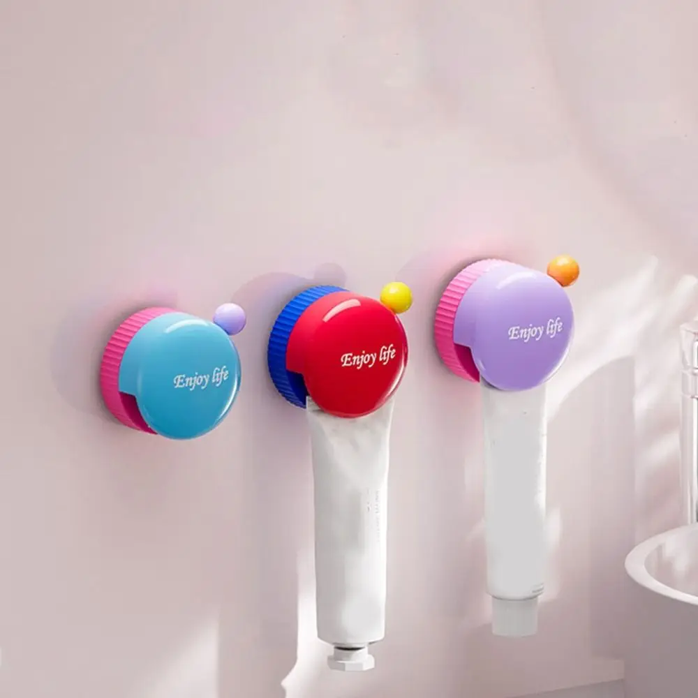 3Pcs Dopamine Suction Cup Toothpaste Storage Rack Plastic Waterproof Face Wash Storage Clip Moisture-proof Wall Mounted