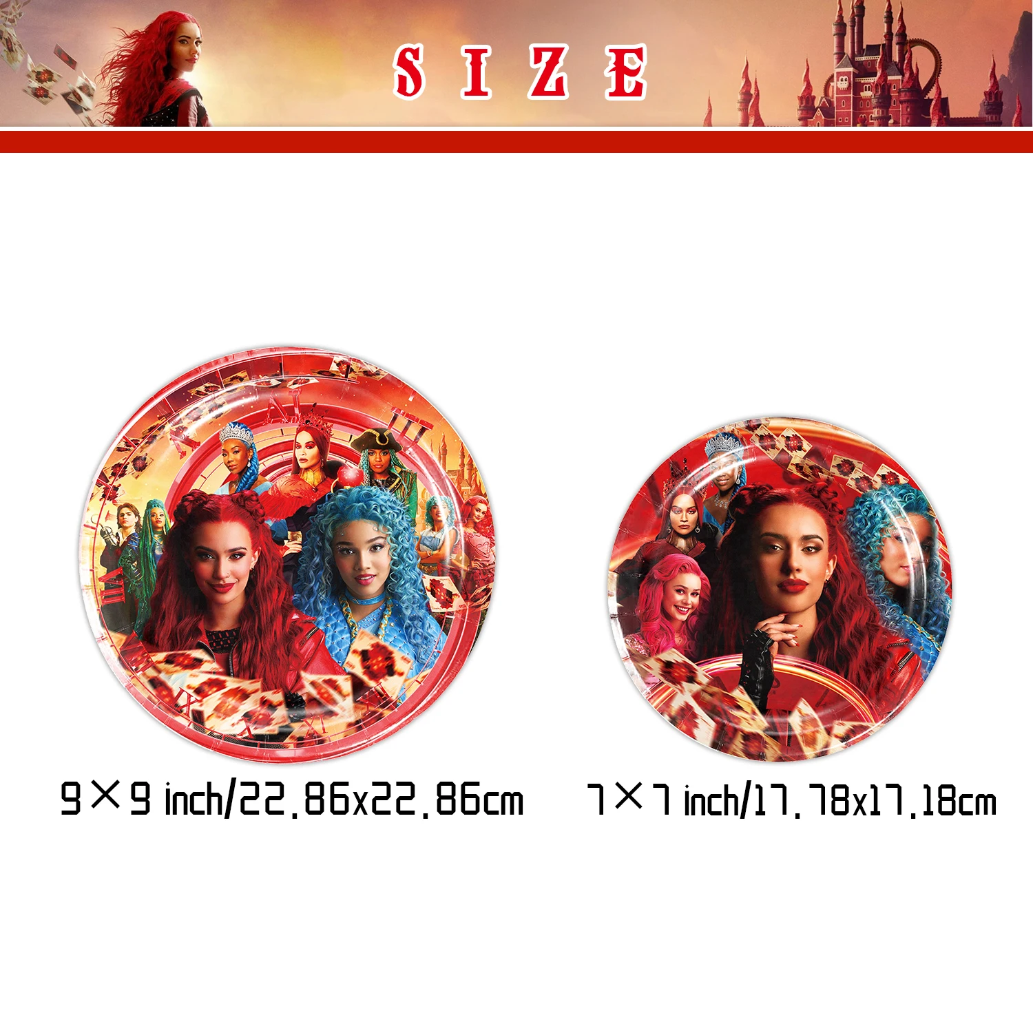 Disney Descendants The Rise of Red Party Supplies Uma Balloon Decoration Jednorazowa zastawa stołowa Tło Obrus Baby Shower