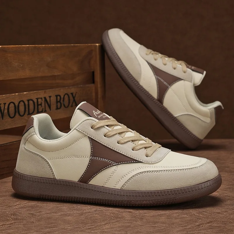 

2025 New Four Seasons New Retro Style Wear-resistant Flat Classic Comfortable Lace-up Color Matching Fashion Casual Shoes