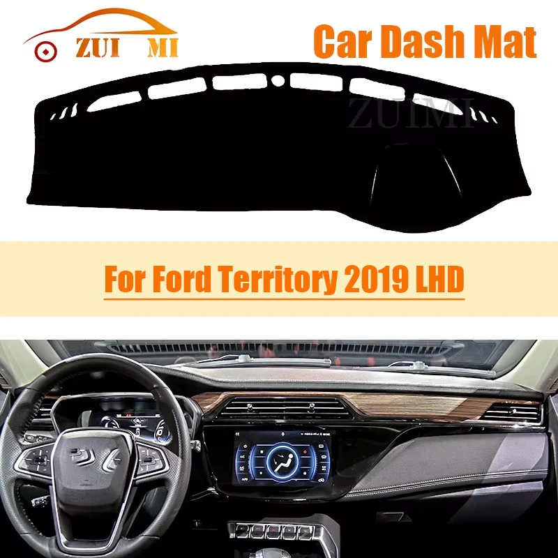 

ZUIMI чехол для приборной панели, коврик для приборной панели, коврик для Ford Territory 2019, LHD RHD, чехол для приборной панели, солнцезащитный козырек, силиконовая нескользящая подошва