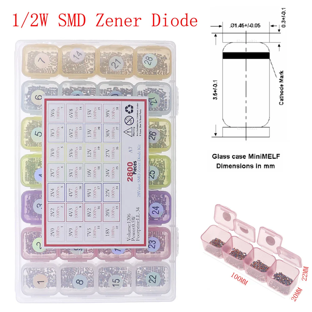 DIP SMD Zener Diode Fast Switching Schottky Diode Assorted Kit 1N4148 1N4007 1N5819 FR107 FR207 1N5822 1N5408 SR5100 6A10 10A10