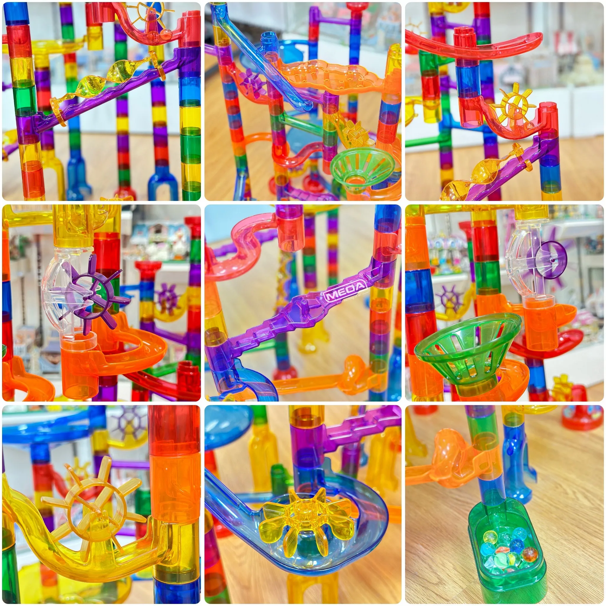 Safety Material Educational Toys Marble Toys Ball Track Assembly Building Blocks kids' Marbel Run Toys Rail Track