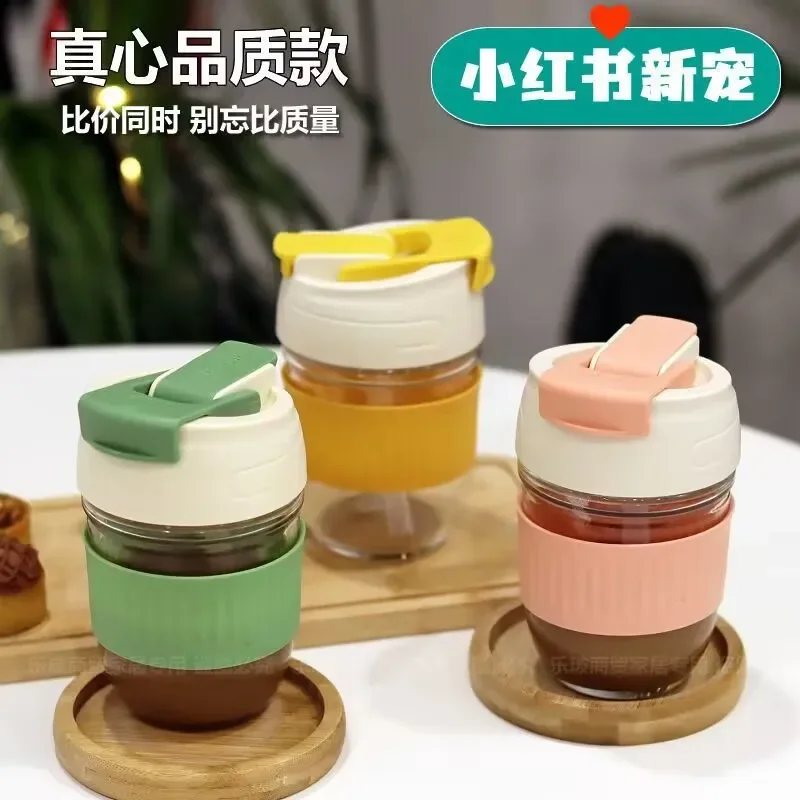 

Drinking Glasses Dual Drinking Cup Portable Glass Water Bottle Women Summer Office Coffee Cup m