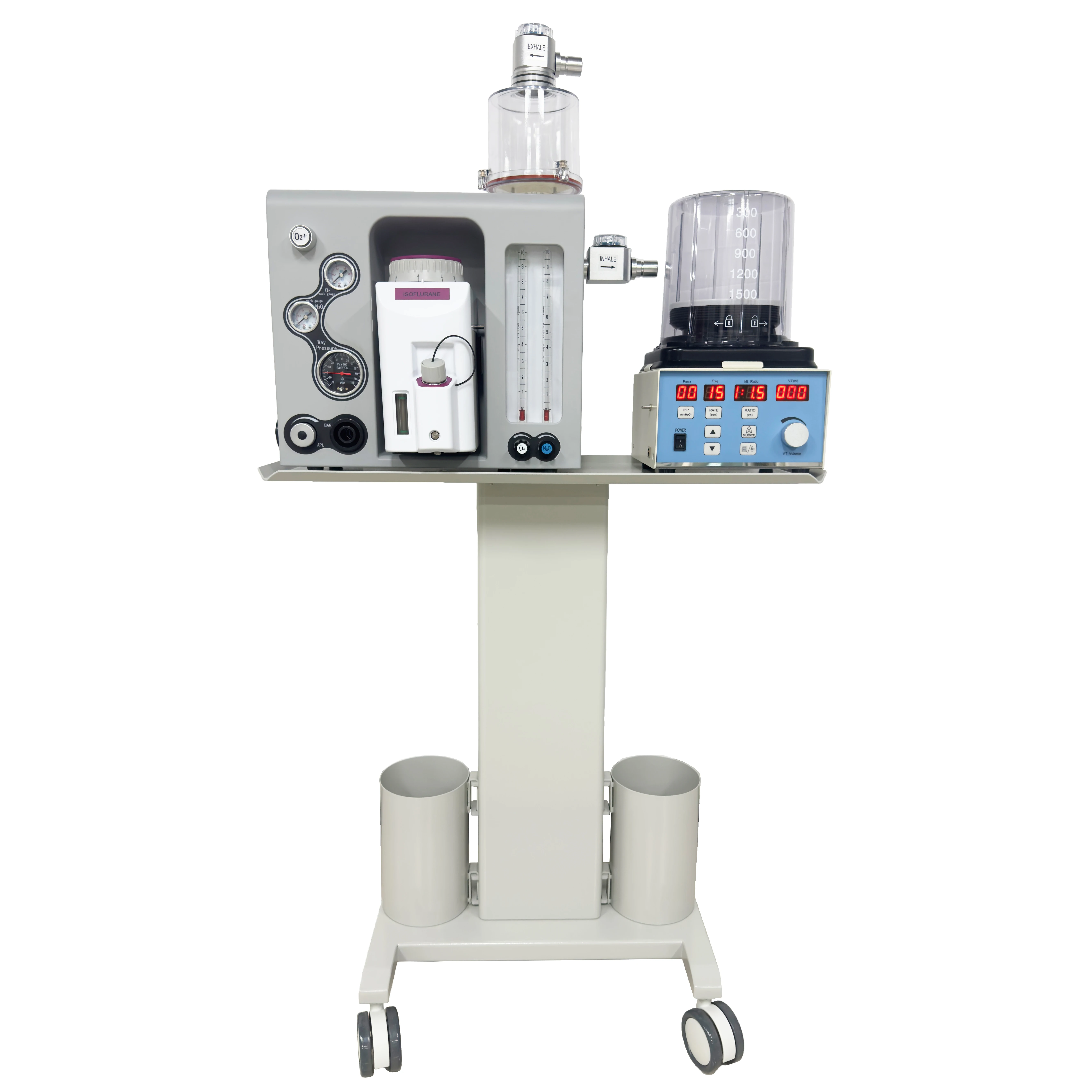 Portable Animal Anesthesia Machine-Compact Vet Ventilator System O2 Monitor 4+ Hours Battery Life CE ISO 13485 Veterinary