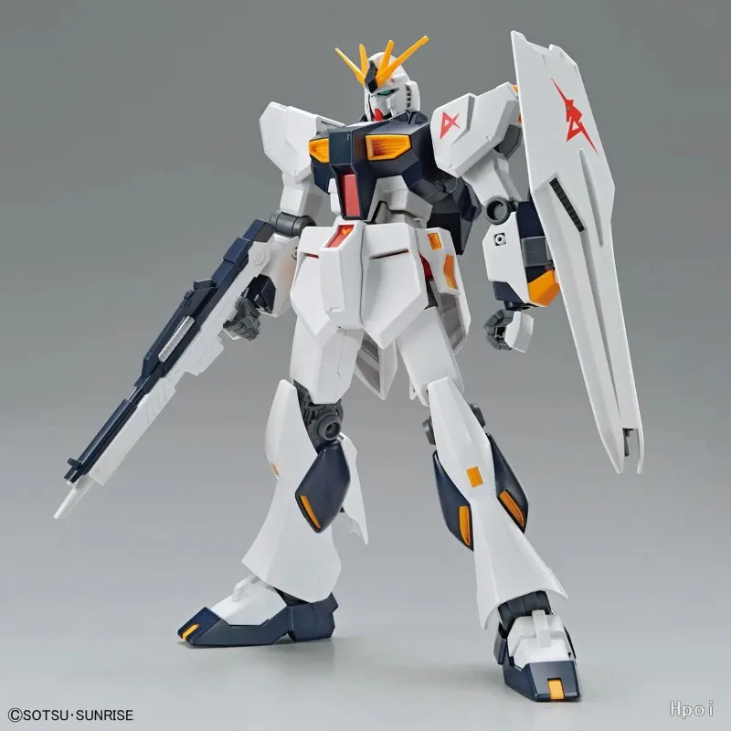 Bandai EG 1/144 RX-93 Nu Gundam Action Figures Gundam Char's Counterattack Anime Model Assemble Kit Beginner Collectible Gift