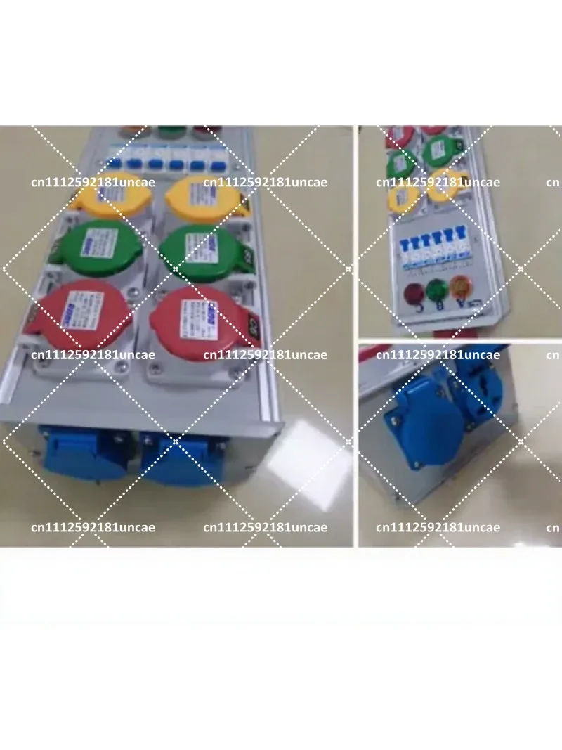 6-Way Small Electrical Box, 16A Socket Box, Portable LED Screen Power Distribution Box for Stage