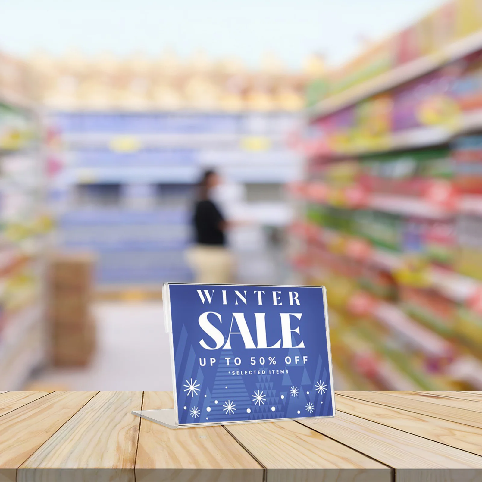 

20Pcs Acrylic Sign Holder Small Clear L-Shaped Label Holder Retail Price Display Stand Food Buffet Menu Acrylic Card