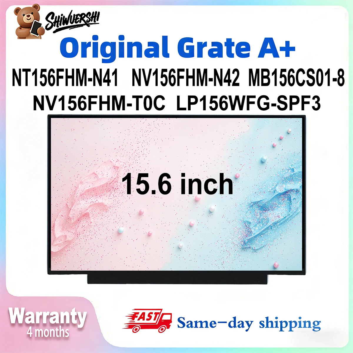 

Wholesale Slim Laptop Lcd Screen Monitor Panel NT156FHM N41 NV156FHM N42 MB156CS01 8 NV156FHM T0C LP156WFG SPF3 15.6 inch