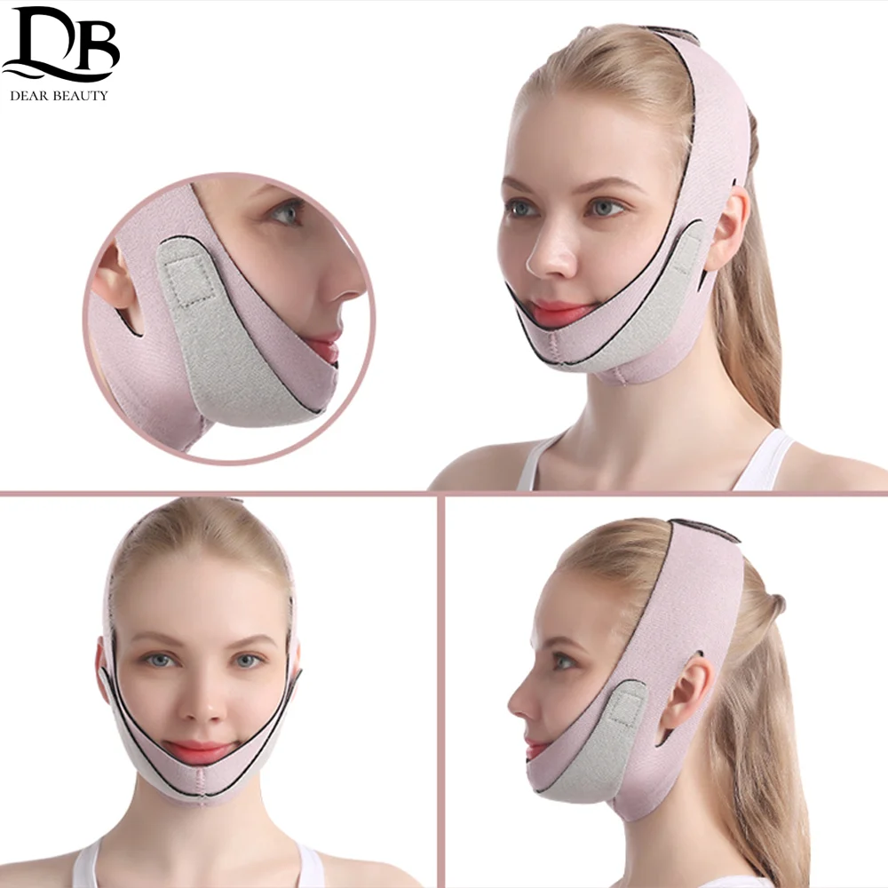 Elastic Face Lifting Belt Sleep Face V Shape Facial Slimming Bandage Shape Lift Reduce Double Chin Face Thin Band Face Strap