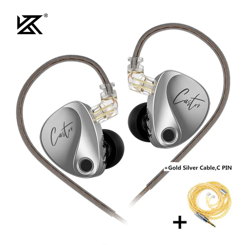 新しい KZ キャスターインイヤー HiFi イヤホン 2DD ダイナミック