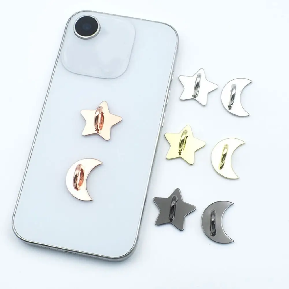

Starry Sky Stars Moon Phone Charm Self Adhesive Holder Stand Phone Case Finger Ring Metal 2.5cm Phone Hook Buckle