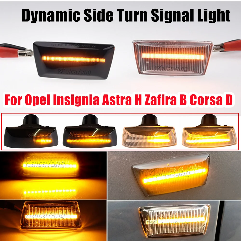 2 stücke Für Opel Insignia Astra H Zafira B Corsa D Für Chevrolet Cruze Dynamische LED Auto Seite Marker Lichter Repeater signal Lichter