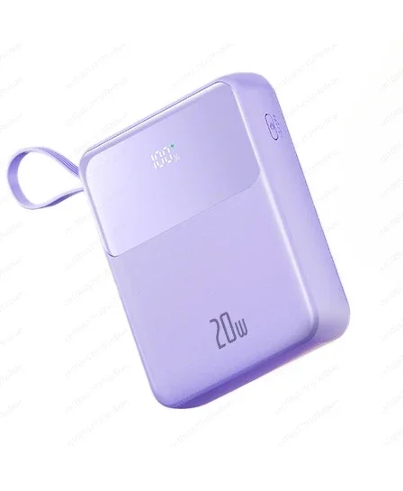 PD20W mini with its own cable, two-way fast charging, power bank 20000mAh, large capacity, small and portable