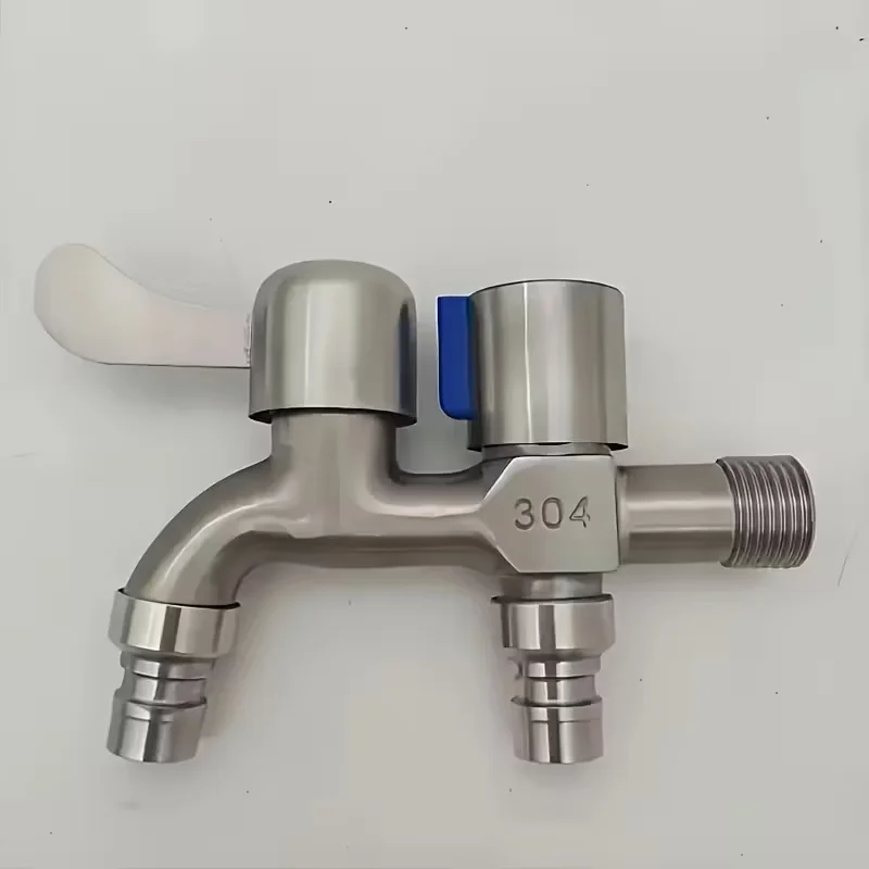 G1/2 Waschmaschinen-Wasserhahn-Schnittstelle, einfach zu öffnen/schließen, Kompressionsventil, Einloch-Installationshahn, modernes Design