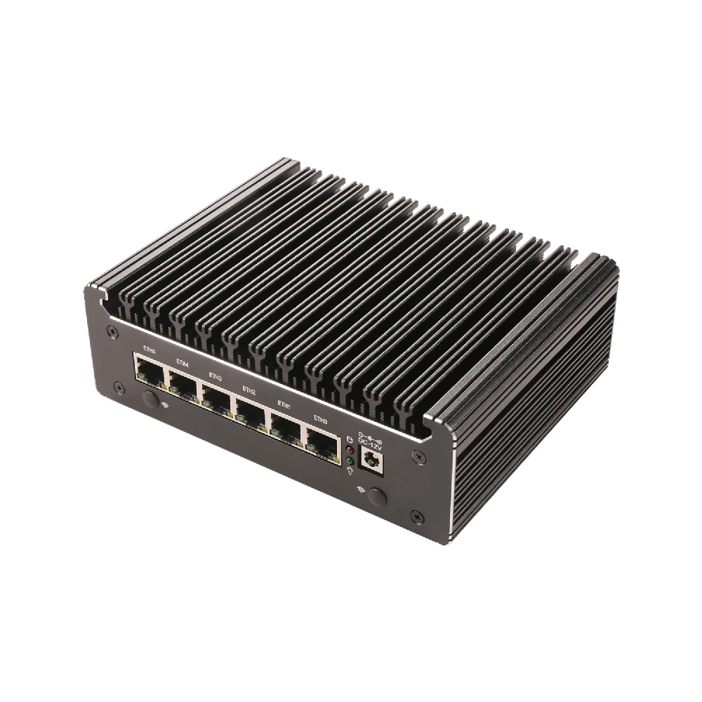 Hunsn Micro Firewall Apparaat, Mini Pc, Pfsense, Mikrotik,Intel N100, Rs53, Opnsense, Vpn, Router Pc, AES-NI, 6lan, Com, Hdmi, Dp, Type-C