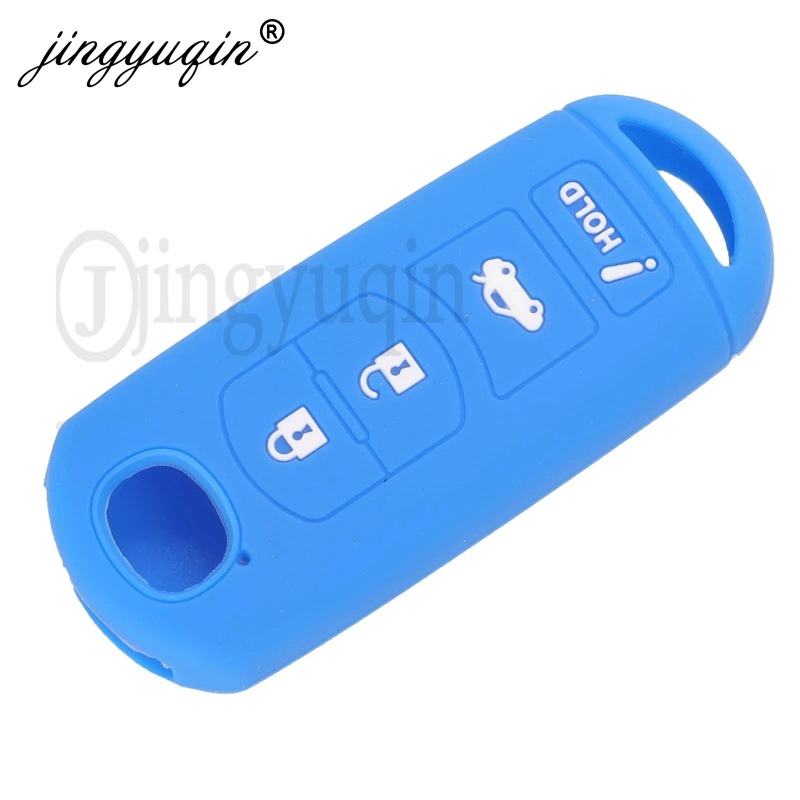 jingyuqin Silicone Key Cover Remote Fob Case For Mazdz 2 3 5 6 CX-3 CX-5 CX-7 CX-9 Speed Miata MX5 Shell Jacket Protector 2 3 4B