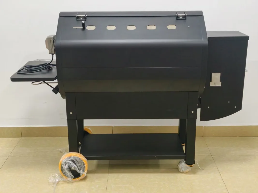 Airo Outdoor Wood Pellet Grill Smoker with Automatic PID Temperature Control Heavy Duty Barrel BBQ Grill