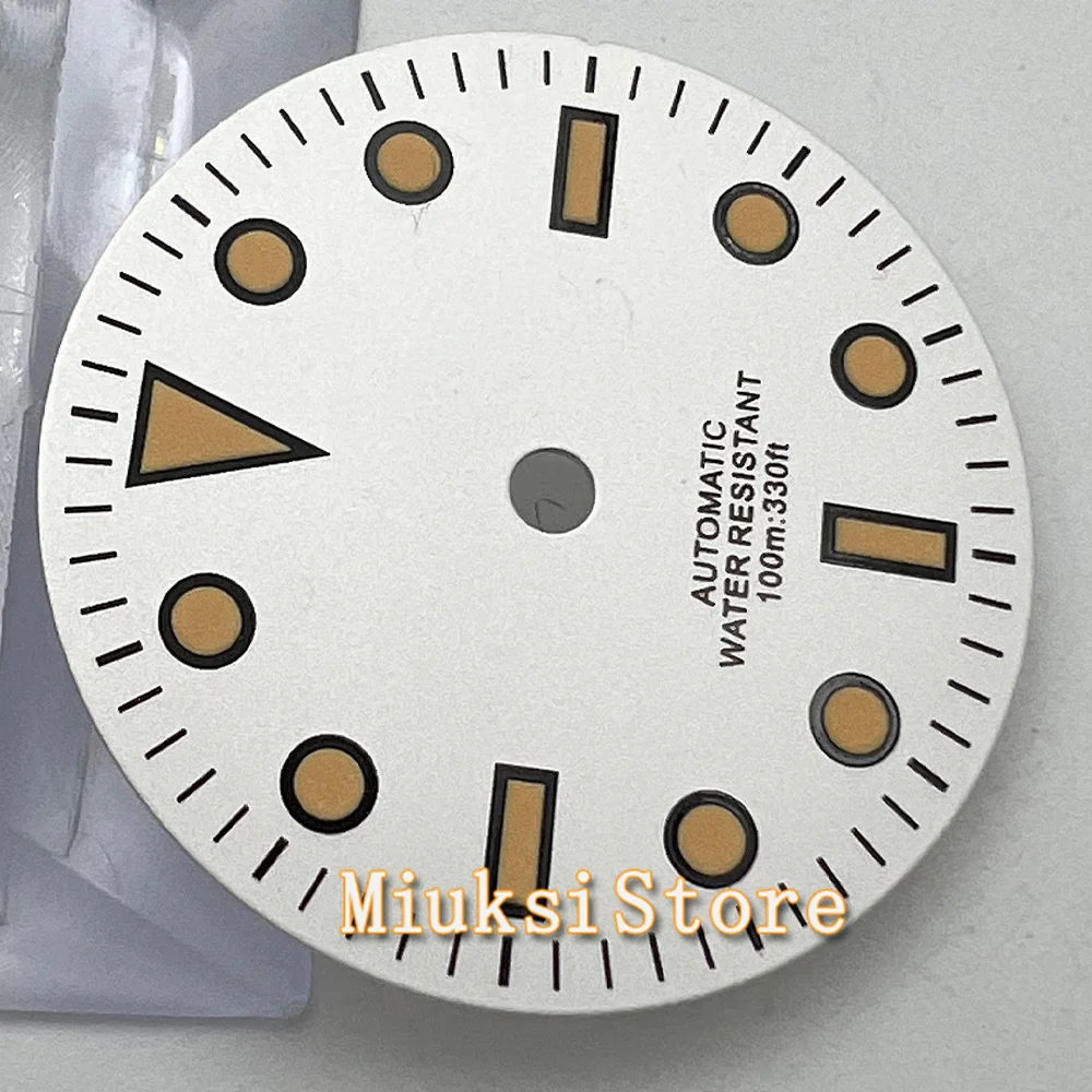 29mm Sterile Watch Dial For NH34 NH35 ETA2824 2836 Miyota 8215 8205 821A DG2813 3804 Automatic Movement  Orange Yellow Time Mark