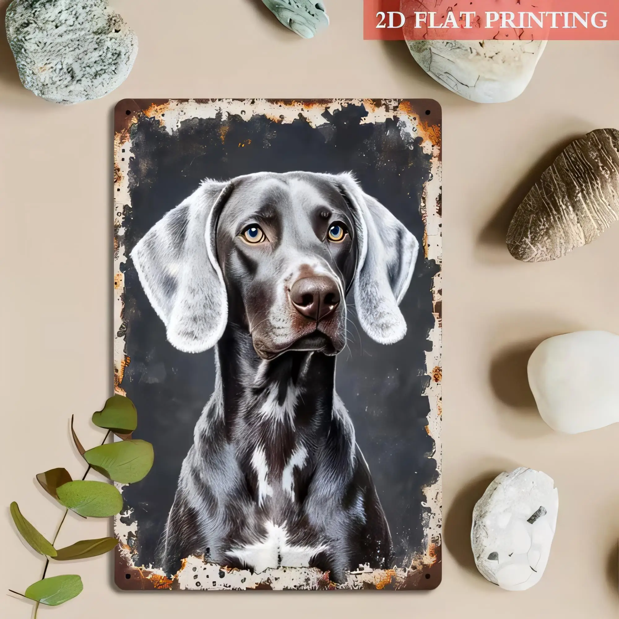 Tin Sign  Printing Black White Dalmatian Dog Portrait Vintage Rusty Metal Plaque Wall Decor for Home Bar Garage Cafe Posters Art