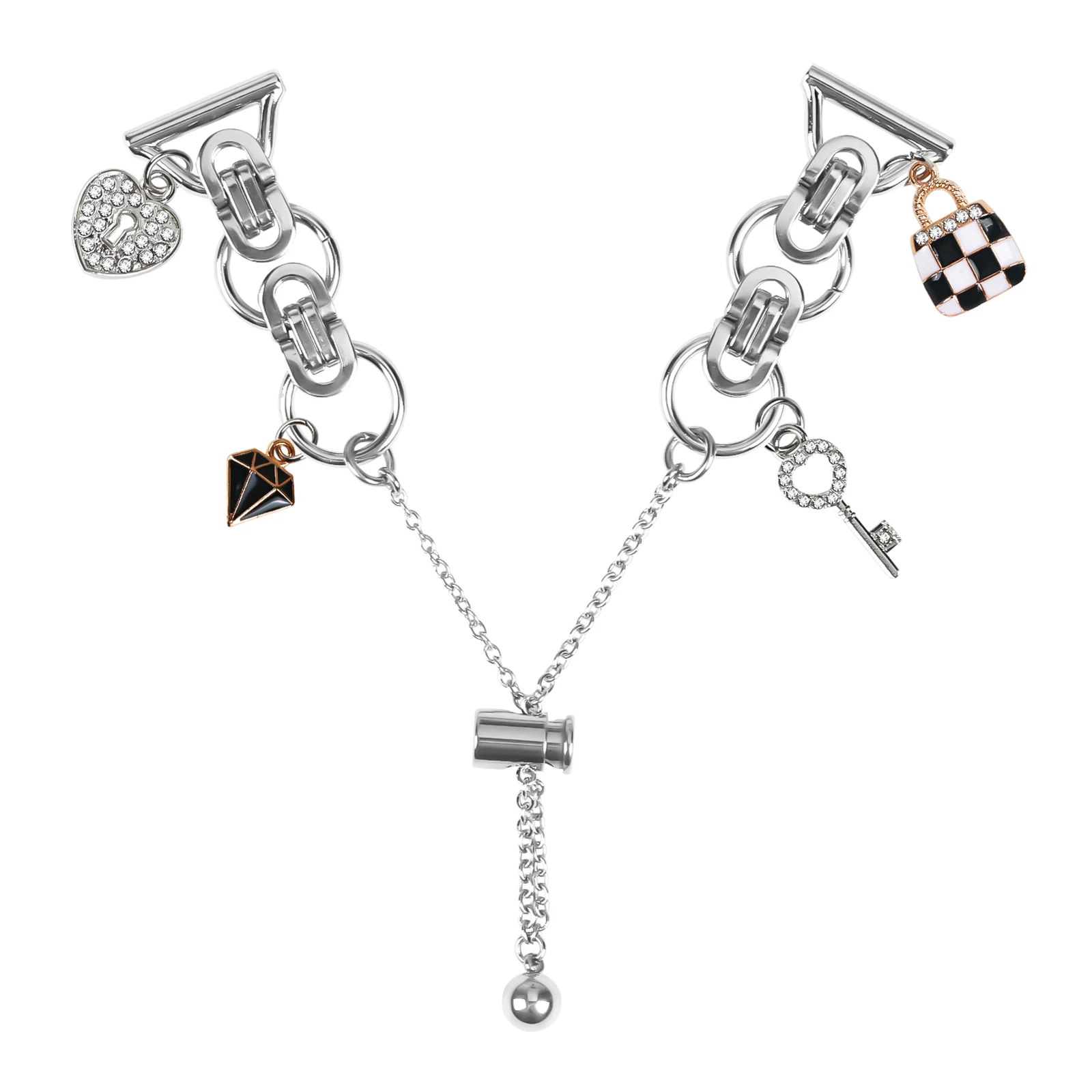 

Для Huami Amazfit Bip U серебряный ремешок для часов, регулируемый ремешок из металлического сплава с одной цепочкой