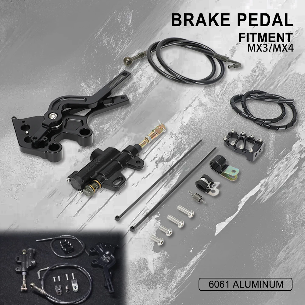 

Hydraulic Foot Brake Pedal Lever Kit Brake Hose Brake Reservoir Motorcycle Accessories For Talaria Sting MX3 MX4 Electric Bike