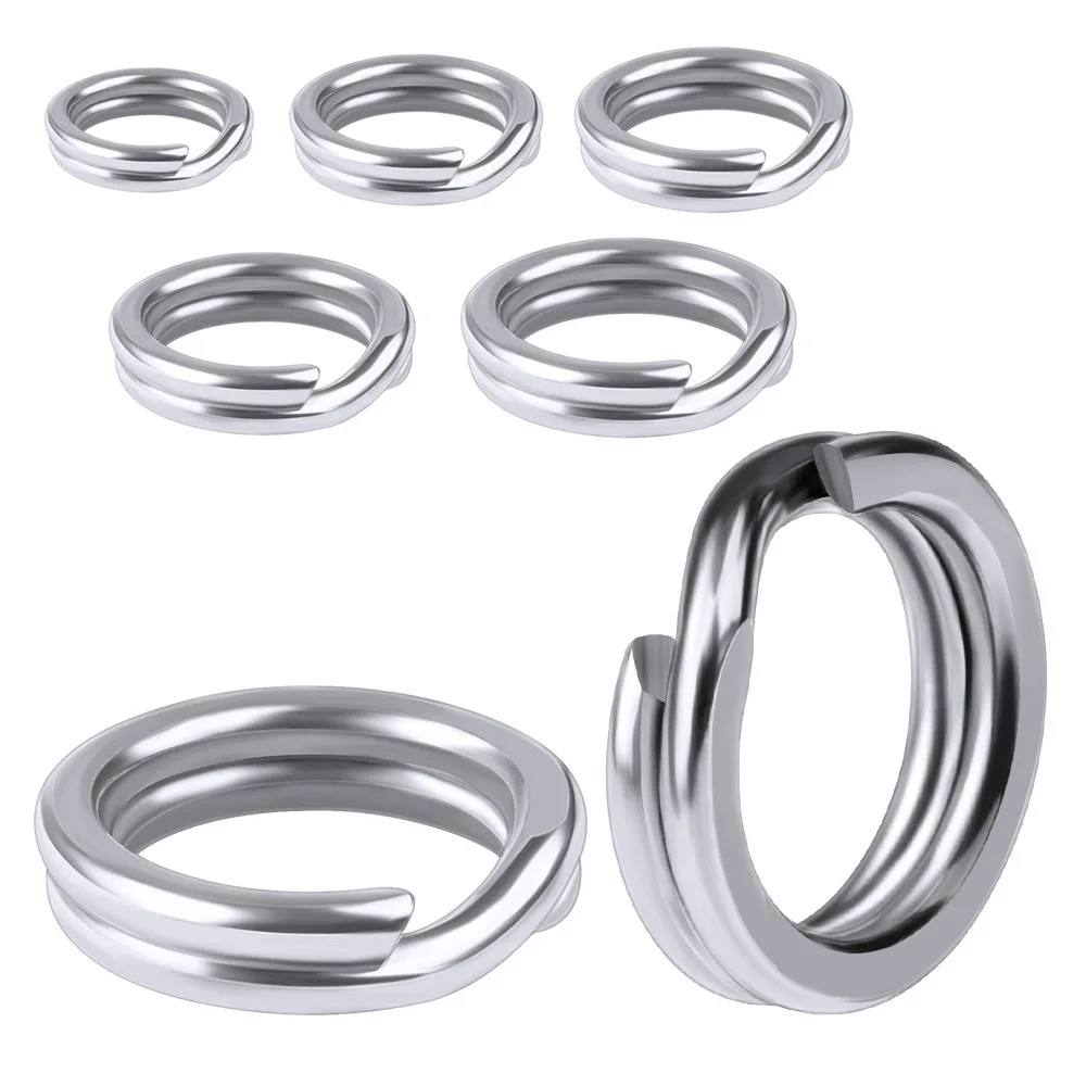 Angelzubehör Spaltringe Kunstköder-Verbinder Edelstahl 304 Doppelschicht-Ringe Set 30 Stück SALE – Detail 8