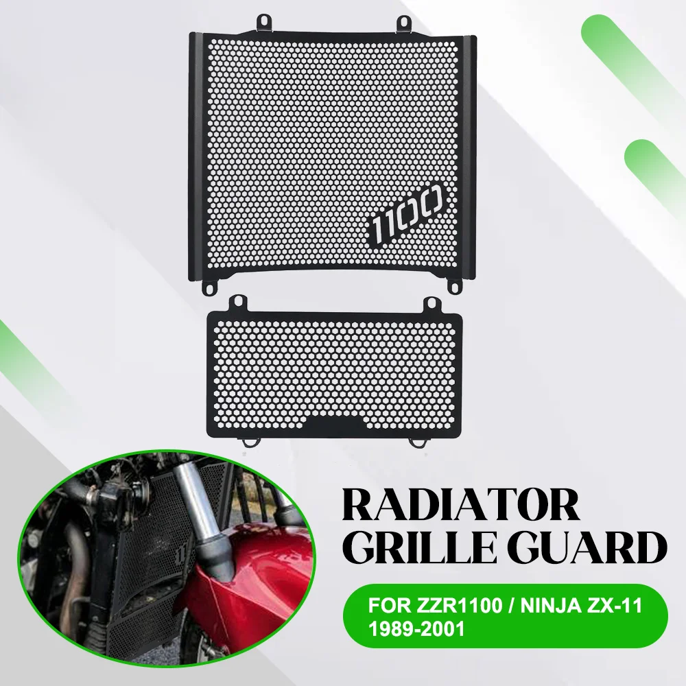 

For Kawasaki ZZR1100 / Ninja ZX-11 1989-1998-1999-2000-2001 Radiator Guard Grille Cover Protection Part Motorcycle Accessories