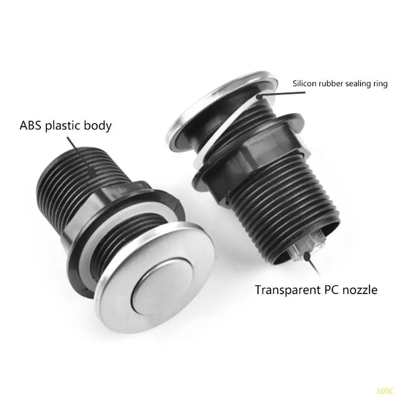 A0NC 쓰레기 처리 에어 스위치 키트 금속 실용 에어 버튼 음식 처리 액세서리