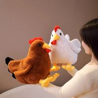 30/40CM Cute Big Rooster Stuffed Plush Toy Children's Sleeping Doll Children's Christmas Gift Pet Decoration
