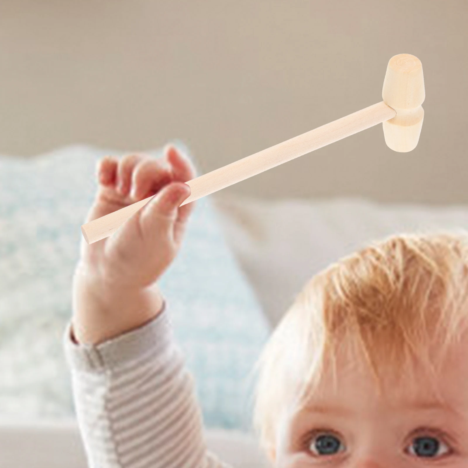 5pcs Mini Wooden Hammer Mallet Baby Beat For Hand Eye Coordination Development Pounding Educational Tool For Toddlers Boys Girls