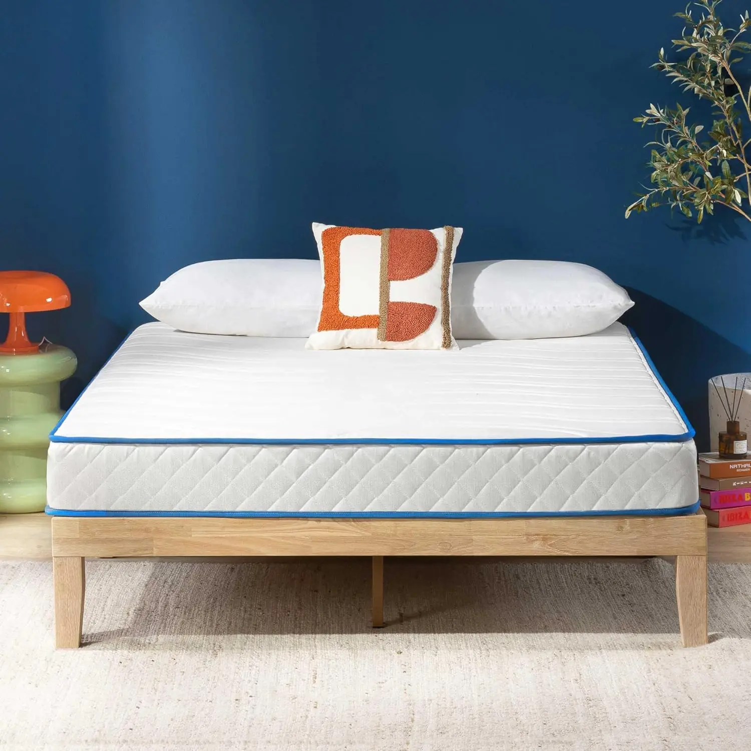 

6 Inch Bonnell Spring Hybrid Mattress, Tight Top, Certified Safe Foams & Fabric, Mattress in a Box