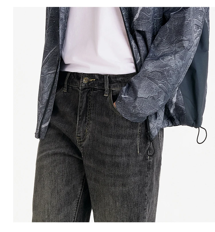 Semir Men Jeans Vintage Washed Elastic Cotton Soft Slim Leg Versatile Fashion 2026 Casual Daily Street Wear