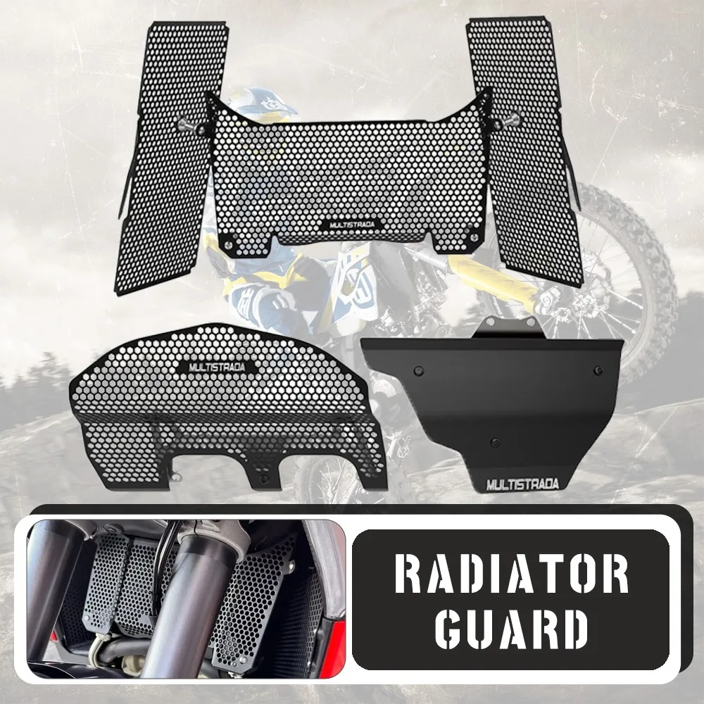 Motorcycle For Ducati Multistrada V4/S/Pikes Peak/S Sport/Rally Radiator Guard Grille Oil Cooler Engine Cylinder Head Protection