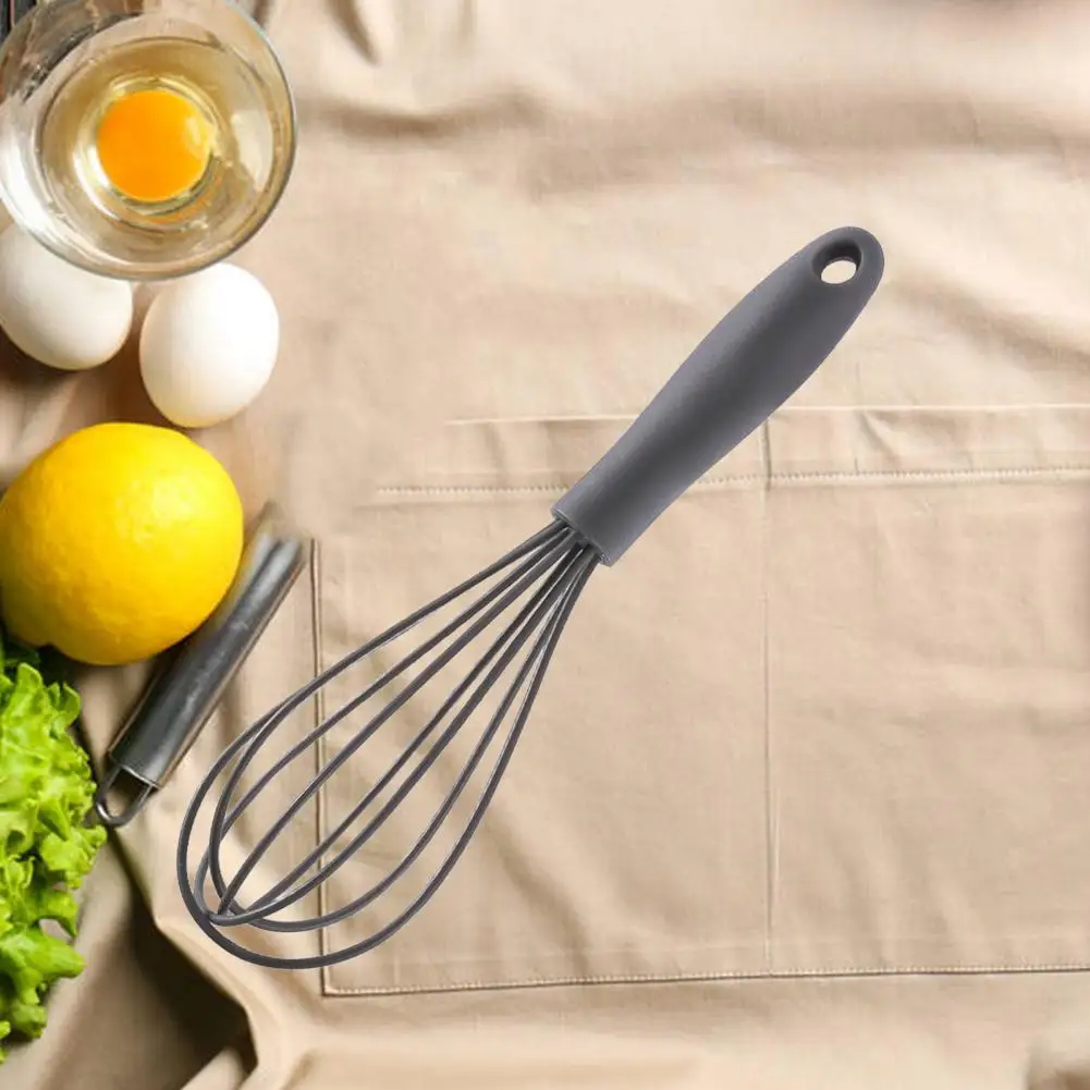 17 سنتيمتر خافق البيض دليل خفقت يده سيليكون المغلفة سلك بالون خفق غير عصا لمزج الطبخ اثارة أداة المطبخ