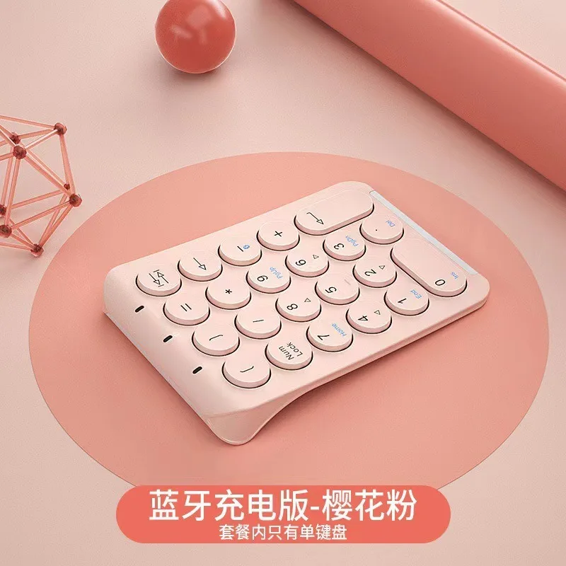 Wireless bluetooth numeric keypad mini retro round hat notebook desktop accounting financial universal numeric keypad
