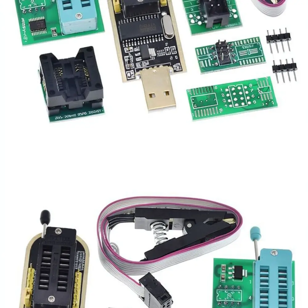 Electronic Repair Tool CH341B Programmer With SOP8 Clip Adapter For TZT Teng IC Chip BIOS Burning Flash Writing Device Set