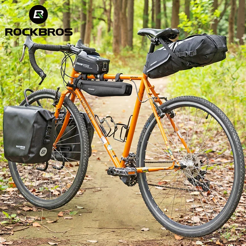 ROCKBROS 8L Bicycle Saddle Bag Waterproof Under Seat Bike Bag Cycling Foldable Tail Rear Bag MTB Road Bike Accessories Back Bags