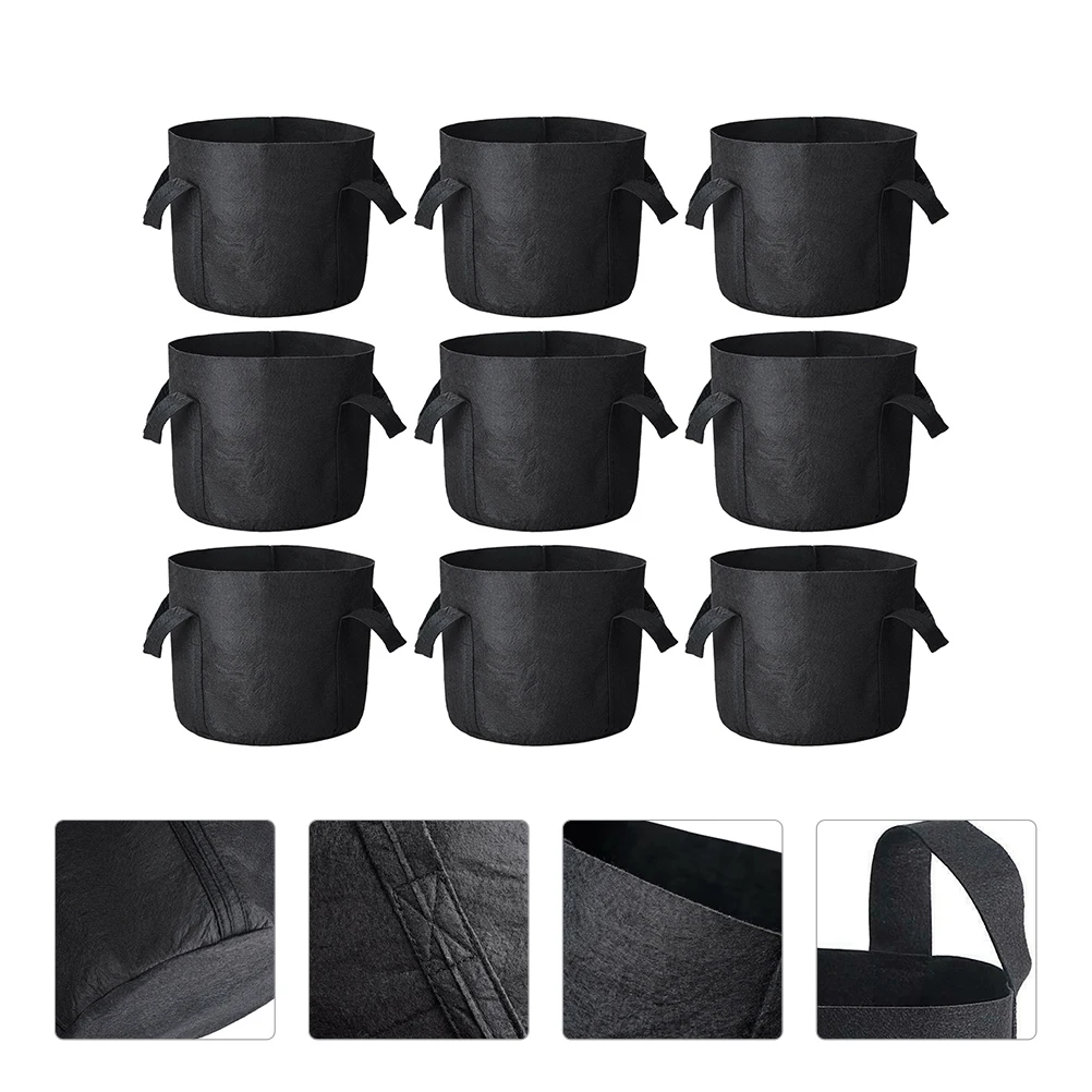 

9 Pcs Plant Growing Bag Material Breathing Design Large Pocket For Gardening Vegetable Planting Bag