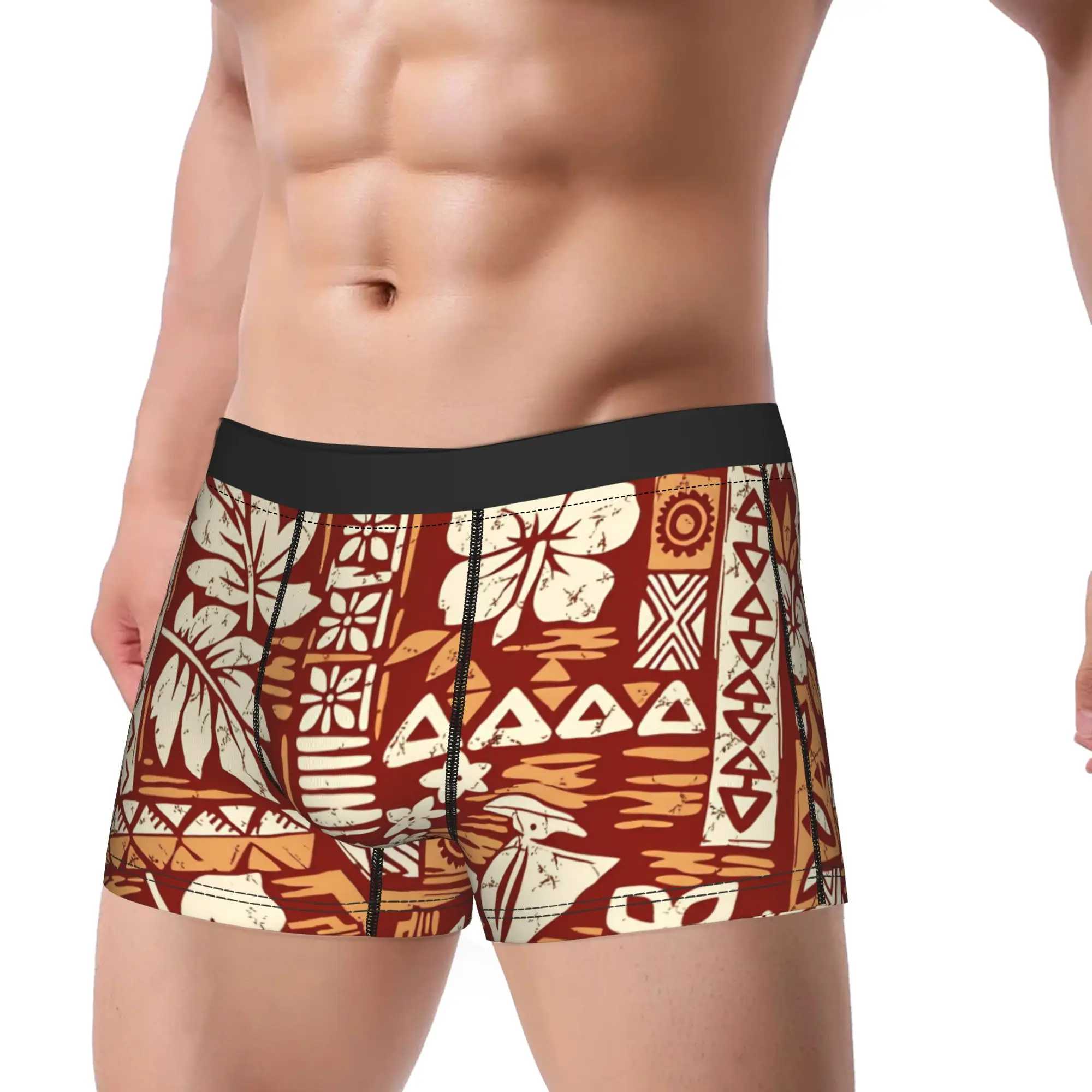 Polynesian Art Boxershorts  3D Pouch Underwear Hot Sale Custom DIY Boxer Brief Breathable Male Panties Plus Size
