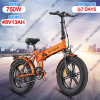 ENGWE EP-2PRO Electric Bicycle 750W Powerful Motor 48V13Ah Folding Lithium Battery E Bike Adult 20*4 Inch Fat Tire Electric Bike