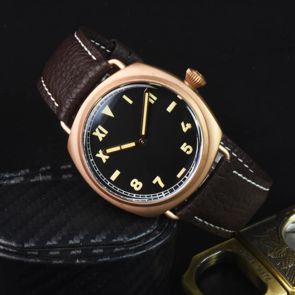 Hruodland 2025 Neue Männer Quarz Uhren Ronda 502 Bronze Wasserdicht 200 m Sapphire Kristall 2 Hände Einfache Design Reloj hombre